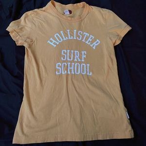 Yellow Hollister Surf School Tee